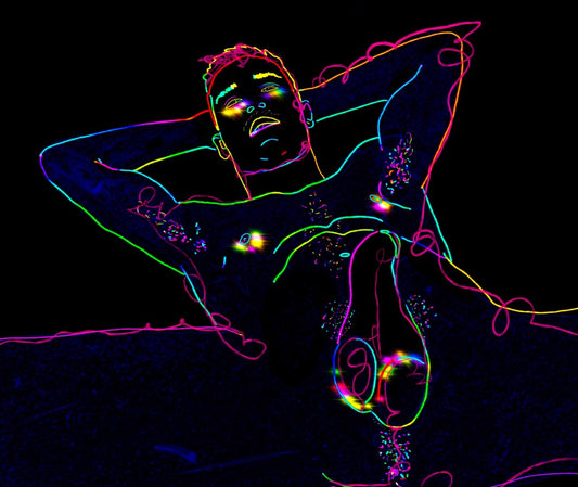 Neon hunk blanket